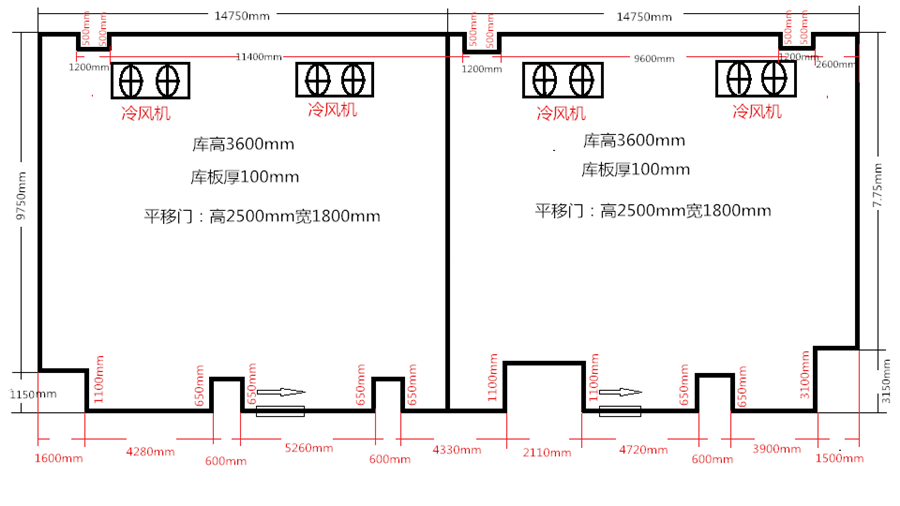 寧波市寧?？h茶葉冷庫設計圖